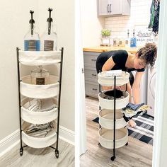 Maximize your laundry room space and simplify your laundry routine with our Foldable 4 Tiered Rolling Laundry Cart. Savings awaits! Get the lowest price on these amazing steals for all your home decor needs. We have you covered for farmhouse decor, antique home decor, vintage decor, farmhouse furniture and more. Rolling Laundry Cart, Rack Decor, Laundry Cart, Shelf Baskets Storage, Laundry Routine, Living Room Styles, Candle Wall Decor, Decor Steals, Kitchen Dining Living