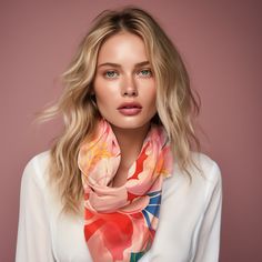 Step into the world of timeless elegance with our Peonies Silk Scarves Collection, where luxury meets versatility in a symphony of design. Each scarf in our collection is more than an accessory—it's a statement, a work of art that gracefully complements any ensemble with a polished, sophisticated flair. Pure Indulgence: Fashioned from 100% pure, super luxurious high-end silk habotai, our scarves are a touch of extravagance that you can drape around yourself, embodying comfort and luxury. Versati Classic Multicolor Silk Scarf, Elegant Pink Scarves For Spring, Elegant Multicolor Silk Scarf For Spring, Elegant Floral Print Scarf For Gift, Elegant Floral Print Scarves As A Gift, Elegant Floral Print Scarves As Gift, Elegant Pink Floral Print Scarves, Feminine Silk Scarf As Spring Gift, Elegant Floral Print Scarves