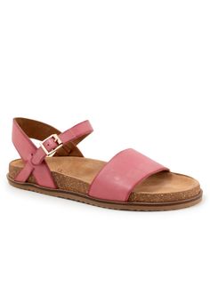 The Upland is an adjustable buckle sandal with a wide band on the upper. The cushion footbed allows for a great fit and for an everyday use.Leather UpperMicrofiber (polyester) LiningSynthetic rubber OutsoleMicrofiber (polyester) Footbed1" Heel heightAdjustable Strap Sandal available in sizes M 6-11 W 6-11 | Women's Upland Adjustable Strap Sandal by SoftWalk in Fuchsia (Size 9 M) Strap Sandals Women, Free Shoes, Buckle Sandals, Sandals Brands, Casual Sandals, Wide Bands, Ankle Strap Sandals, Arch Support, Strap Sandals