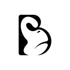 the letter b is made up of black and white letters, with an abstract shape