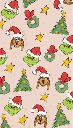 the grinch christmas wallpapers are all in different colors and sizes, including stars