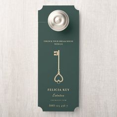 a door hanger with a bottle opener on it and the name feliccia key