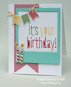 a handmade birthday card with the words it's your birthday