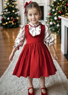 ✿ABOUT THIS DRESS ✓ Presenting a Simple and Elegant Dress! Behold our red Christmas dress, a unified design with white shirt-like sleeves adorned with a charming Holly pattern. ✓ Crafted as a singular ensemble, our dress combines white floral-patterned cobe crepe fabric with luxurious red silk alpaca fabric. ✓ The tutu skirt infuses a playful touch, while the cotton lining guarantees both comfort and breathability. ✓You can create a sibling combo with this set, you can reach our red set for boys Toddler Vintage Christmas Dress, White Christmas Dress For Dress-up, Holiday Dress With Ruffles, Christmas Sleeveless Ruffled Holiday Dress, Red Fall Dress For Dress-up, Sleeveless Ruffled Christmas Holiday Dress, Christmas Sleeveless Ruffle Holiday Dress, Sleeveless Ruffled Holiday Dress For Christmas, Red Dress For Fall Dress-up