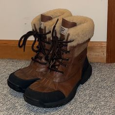 Very Lightly Used Boots, Worn Only A Few Times. Leather/Waterproof Upper Sole And Shearling Inside. Ugg Adirondack, Leather Snow Boots, Shoes Ugg, Womens Uggs, Ugg Shoes, Snow Boots, Rain Boots, Size 6, Women Shoes