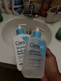 Cleanser For Bumpy Skin, Skin Products Aesthetic, Cerave Sa Cleanser, Cerave Foaming Cleanser, Cerave Moisturizer, Bumpy Skin, Body Hygiene