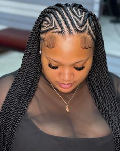 49 Simple Fulani Braids Styles For 2024 | BeautyWayMag Braids Trending, Simple Fulani Braids, Rope Twist Braids, Alicia Keys Braids, Twist Curls, Twist Braid