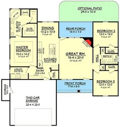 this is the first floor plan for a house