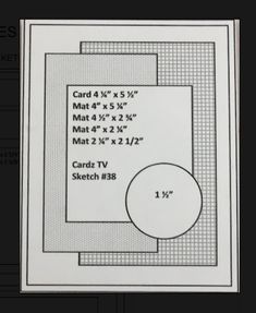 a diagram showing the size and width of a card 4x5's mat