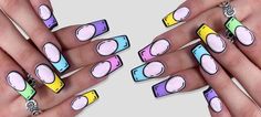 15 Pop Art Nail Designs That We Want to Try L’Oréal Paris Pop Art Nails, Funky Nail Art, Milky Nails, Nail Pops, Shoulder Tattoos For Women, Nail Design Ideas, White Nail Designs, Nail Polish Sets, Simple Nail Designs