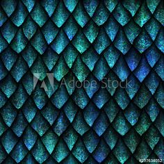 an abstract blue and green background with fish scale scales in the shape of triangles, which are