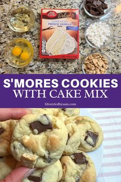 s'mores cookies with cake mix are the perfect treat for any party or celebration