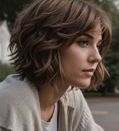 Choppy Bob Hairstyles For Fine Hair, Kort Bob, Shaggy Bob Haircut, Shaggy Bob, Penteado Cabelo Curto