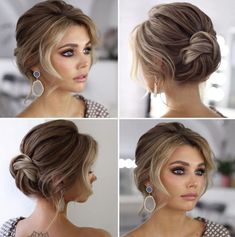 Knotted Bun, Updos For Short Hair, Medium Length Updo, Tiktok Hair, Low Updo, Short Hair Up, Short Hair Bun