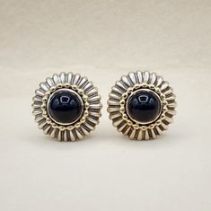 Lagos Caviar Large Black Onyx Earring With Gold Excellent Pre-Owned Condition Sterling Silver 18k Gold Cabochon Black Onyx Diameter,12mm Earring Diameter,27mm Omega Clip Back With Post No Accessories Included Lagos Jewelry, Black Onyx Earrings, Onyx Earrings, Black Onyx, Large Black, Onyx, Gold Color, 18k Gold, Jewelry Earrings