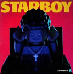 the lego movie poster for starboy with an image of a man holding his head