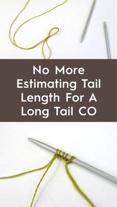 two pictures with the words no more estimating tail length for a long tail co