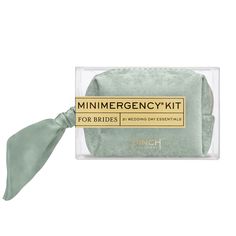 the mint green mini emergency kit for brides and grooms