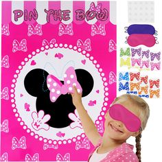 PRICES MAY VARY. 🎀Package Includes: Pin The Bow party game is Very interesting，Supplies Pink Mouse Large Waterproof Poster , 24pcs bow stickers in 8 colors, 2pcs blindfolds, and double dot stickers, engaging your kids and their friends in a fun-filled party activity 🎀Mouse Theme Birthday Party Games:Transform any party venue into a magical princess world with our pin the bow game. Supplies Pink Mouse Large Poster and vibrant bow stickers add a touch of charm to the room, creating a delightful Pin The Ears On Mickey Game, Minnie Mouse Birthday Games, Minnie Mouse Games, Pink Girl Birthday Party, Princess Party Games, Pink Princess Party, Minnie Mouse Cake Topper, Magical Princess, Pink Mouse