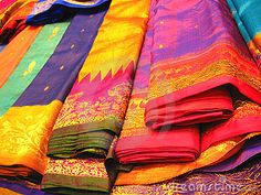 Incredibly brilliant sari bolts Embroidery Quilts, Living Colors, Boho Winter, Goa India, Sari Fabric