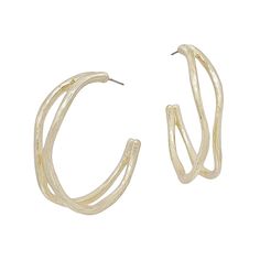 1.75" Gold Small Hoop Wrap Earrings Trendy, Trendy Small Hoop Gold Wrap Earrings, Adjustable Gold Hoop Wrap Earrings, Earring Gold, Gold Earrings, Hoop Earrings, Gold