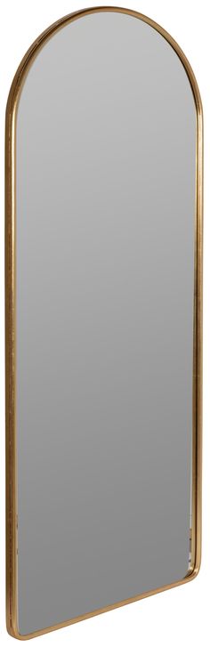 a gold framed mirror on a white background with clippings to the bottom half