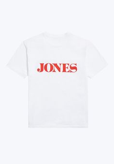 Our signature Sleepy Jones logo T-Shirt. Soft cotton tee with an easy fit. Blue "Sleepy" graphic logo on the front with a red "Jones" printed graphic on the back. Sleepy Jones, Graphic Logo, Logo T Shirt, Mother Day Gifts, Tshirt Logo, Mother Gifts, Cotton Tee, Sheep, Mother's Day