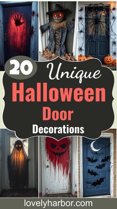 20 unique halloween door decorations that are easy to make