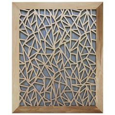 a wooden frame with an intricate pattern on it