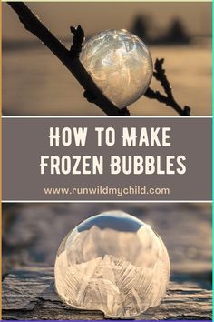 If you are looking for a fun winter science activity, bundle up, head outside, and learn how to make frozen bubbles with your kids. Frozen Bubbles Recipe, Diy Winter Games For Kids, Frozen Bubbles Photography, Ice Bubbles Winter Frozen, Frozen Bubbles How To Make, Ice Experiments For Kids, Bubble Experiment, Freezing Bubbles, Frozen Bubble