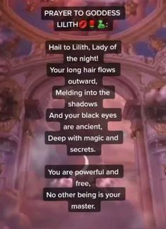 Lilith Oil Recipe, Prayer To Lilith, Lilith Altar Ideas, Diety Work, Lilith Prayer, Lilith Witchcraft, Lilith Alter, Lilith Offering, Working With Lilith