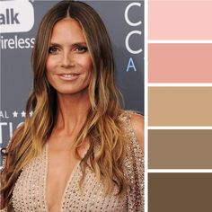 A Soft Autumn colour palette - Heidi Klum at the Critics' Choice Awards 2018 2018 Instagram, Color Season