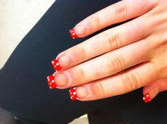 Dot Acrylic Nails, Polka Dot Acrylic Nails, Dot Nails, Polka Dot Nails, Dots Nails, Red Polka Dot