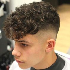 Perm Hair Men, Hairstyles For Teenage Guys, Wavy Perm, Mid Fade Haircut, Wavy Hair Men, Men Haircut Styles, Haircuts For Curly Hair