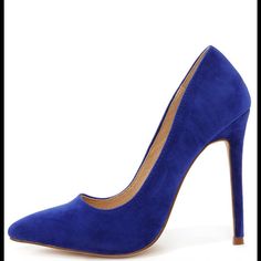 So Beautiful Blue Suede Brand New! Chic Royal Blue High Heels, Chic Closed Toe Blue Heels, Chic Blue Pointed Toe Heels, Chic Blue Closed Toe Heels, Blue 4-inch Heels, Royal Blue Pointed Toe Heels For Spring, Chic Royal Blue Pointed Toe Heels, Blue Suede Heels, Nine West Shoes