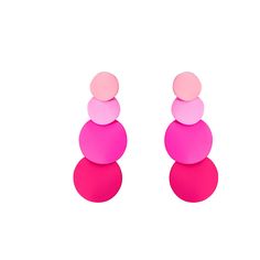 Fashion Element: Round Style: Sweet and Cool Style Chic Pink Round Earrings, Pink Linear Earrings For Pierced Ears, Puppy Supplies, Style Earrings, Watch Necklace, Colorful Fashion, Macarons, Cool Style, Korean Fashion