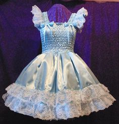 Satin Sundress Adult Baby Sissy Dress Custom Made Cross Dresser, Couple Dress, Frilly Dresses, Baby Cross, Unisex Dress, Girly Dresses, All I Ever Wanted, Maid Dress, Dress Out