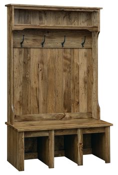 Wooden Entryway Cabinet Organizer Shoe Rack Hat and Storage| Wood Coat Rack Bench With Back Porch Bench| McKinley Model - LifeSong Milestones Wooden Bench Seat, Coat Rack Bench, Wood Coat Rack, Porch Bench, Large Farmhouse, Bench With Back, Entryway Cabinet, Entryway Organizer, Rustic Entryway