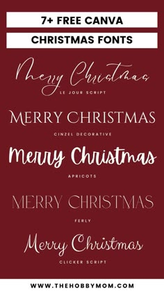 christmas font and numbers with red background