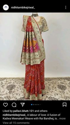 Nidhi Tambi Kejriwal Embroidery Saree, Lehenga, Desi, Embroidery, Clothes