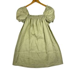 Reformation Dress Size L Carsen Sage Green Linen Babydoll Mini Square Neck Puffed Balloon Sleeve. Measurements In Photos And Are Approximate. (59) Green Babydoll Dress, Linen Mini Dress, Reformation Dress, Reformation Dresses, Wisteria, Babydoll Dress, Square Neck, Sage Green, Baby Dolls