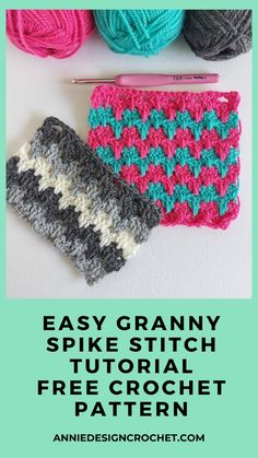 two crocheted grannys with text overlay that says easy grannyy spike stitch