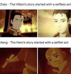 two pictures with the same character in different scenes, one is an avatar and the other has