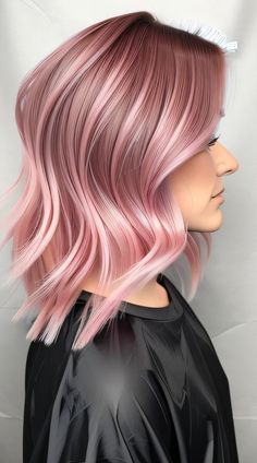 Smokey Hair, Red Pink Hair, Blonde Hair With Pink Highlights, Opal Hair, Bold Hair Color, Beautiful Hairstyle, Beautiful Hair Color, Bright Hair