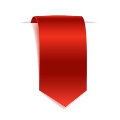 a red tie hanging from the side of a white wall