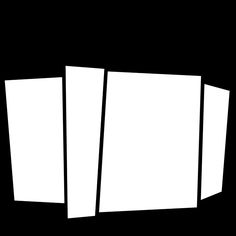 three white squares on a black background