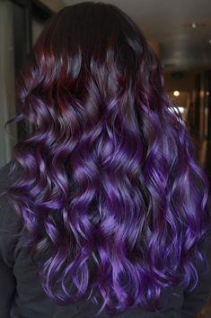 Dark Purple Hair Color Ideas, Red Burgundy Hair Color, Dark Purple Hair Color, Purple Hair Color Ideas, Purple Hair Color, Creating Outfits, Dark Purple Hair, Fabulous Hair