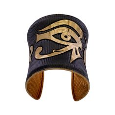 Eye of Horus, Cobra, Ankh: Wide Cuff Bracelet - Mystical Fusion of Ancient Egyptian Symbols Egyptian Eye Symbol, African Bangles, Egyptian Bracelet, Cuff Bracelet Gold, Ancient Egyptian Symbols, Egyptian Eye, Gothic Bracelet, Egyptian Symbols, Open Cuff Bracelet