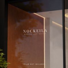 the front window of a store with nockella on it