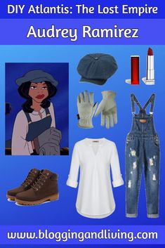 an image of some clothes and accessories that are in the style of disney's character